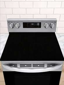 1pc Kitchen Stovetop Protector Mat, Scratch Protector For Stovetops, Heat Resistant, Scratch-Resistant, Geometric Pattern, Black, Perfectly Protects Stovetops, Can Also Be Used As A Draining Mat For Dishes - Black - View 9