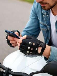 Bolt Street Dance Gloves - Punk Style Fingerless Gloves, Loose Fit Motorcycle Rock Style - Multicolor - View 3