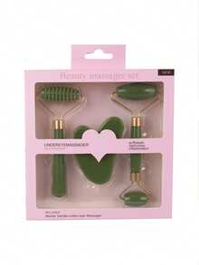 3pcs Face Gua Sha Massage Tool Set With Roller, Face And Neck Massager - Mother's Day Gift - Facial Care Gift For Mom, Beauty, Skincare, Spa, Self-Care, Skincare Tools, Facial Care, Beauty Supplies, Massage, Face Massage Tools, Face Roller - Multicolor - View 12