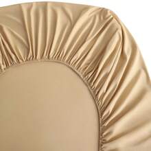 3pcs Solid Color Fitted Sheet Set  With 1pc Fitted Sheet+2pcs Pillow Case Without Filler, Modern Soft Bedding Set For Household Sheet Deep Pocket Up To 15 Inch - 卡其色 - 查看 3