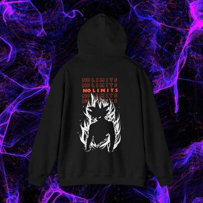 Unisex Anime No Limits Hoodie, Training Hoodie, Pump Cover-Up, Women's Sportswear, Aesthetic Sportswear, Athletic Wear, Women's Fitness, Men's Hoodie, Unisex Graphic Hoodie, Black Long Sleeve Hoodie With Drawstring And Pockets, Warm Cotton Hoodie For Autumn/Winter, Classic Fit, Japanese Manga Hoodie, Vintage Pullover, Custom Printed Unisex Hoodie, Japanese Anime Design Hoodies, Hoodies For Anime Theme Parties, Urban Style Hoodies, Perfect Gift For Parties/Festivals. Friends/Couples/Parties, Everyday Comfort, Casual And Comfortable Clothing, Urban Style, Suitable For Daily Wear And Weekends. No. 074