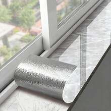 High Quality Window Sill Sticker, Waterproof & Fade-Resistant - Self-Adhesive Marble Gray-White Texture Waterproof Wallpaper, Window Sill Renovation Sticker, Suitable For Window Sill Renovation, Bay Window Covering, Balcony Window Sill Decoration - White - View 17
