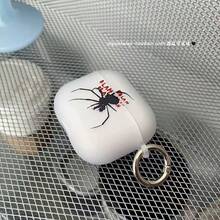 1pc Black Spider & White Matte Earphone Case Compatible With Apple 2/3/New 4 Noise Proof/Pro 3 (2025 Version) - Multicolor - View 3