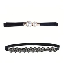 时尚水钻+珍珠按扣套装，休闲百搭牛仔裤按扣组合 GM113-黑色+GM013-黑色 - 黑色 - 查看 7