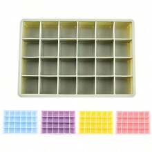 1个24格冰格模具，DIY冰盒，大容量储冰盒，冰桶，家用冷冻冰块工艺品，家用冰格模具，塑料冰块，酸奶冰淇淋模具，粉色冰格模具（含冰勺），冰格托盘，夏季冰格托盘和冰盒，夏季厨房配件，高品质模具，冷冻储存，家庭调酒师必备，可重复使用且可拆卸，保持饮品冰爽，是厨房、派对和公寓的理想之选。 - 彩色 - 查看 4