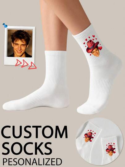 1 Pair Of Customized Crew Socks,Custom Face Socks, Couple Socks,Custom Photo Sock, Custom Printed Socks, Personalized Funny Face Socks, Custom Picture Socks, Put Any Face On The Socks, Anniversary Gift, Valentine Gift, Birthday Gift, Wedding Gift, Mother's Day Gift, Father's Day Gift, Best Friend Gift, Gift For Mom/Dad