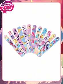 12个小马宝莉拍手环，卡通人物图案KPOP拍手圈，主题生日派对用品，拍照道具，圣诞节，情人节，复活节礼物 - 彩色 - 查看 4