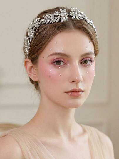 1pc Luxury Crystal Headband, Fashion Hair Accessory For Women, Suitable For Wedding, Party, Prom, And Daily Wear