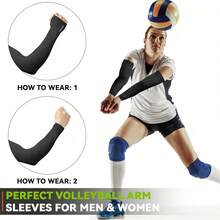 1/2/3 Pairs Solid Color Sun Protection Compression Arm Sleeves, Cooling For Outdoor Activities In Summer. Long Sleeve With Thumb Hole Can Cover Tattoos, Unisex Design Suitable For Sports, Workout, Cycling And Baseball. - A - View 9