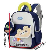New Cute Cartoon Children Backpack, Fashion Boys Girls School Bag - Blue - View 2