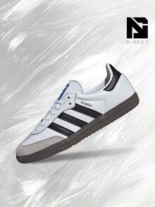 Adidas Samba OG Cloud White Core Black (GS) - Women's Lifestyle Sneakers – Shoes For Woman-Vintage-Spring & Summer-Inspired Running Shoes, Shock-Absorbing Comfort, Gym To Streetwear Casual Wear-Easter Gift–IE3675 - Cloud White/Core Black/Gum - 查看 1