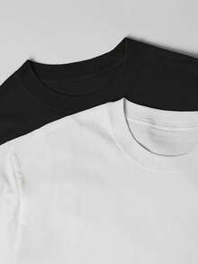 Anime Character Cat Print Men's T-Shirt, Unisex T-Shirt, 100% Cotton, Regular Fit Casual Shirt For Casual Wear, Machine Washable, Urban Streetwear - 黑色 - 查看 3