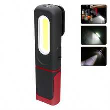 1pc Portable LED COB Emergency Flashlight With Magnet & Hook, Rechargeable Work Light With 3 Modes, Adjustable Angle, Waterproof - Multicolor - View 13