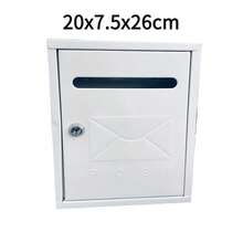 1-częściowa skrzynka pocztowa w stylu europejskim, biała lub czarna, wodoodporna skrzynka pocztowa do montażu na ścianie, zewnętrzna skrzynka pocztowa ze stali walcowanej na zimno, dekoracyjna skrzynka pocztowa na wejście. - A - Zobacz 10