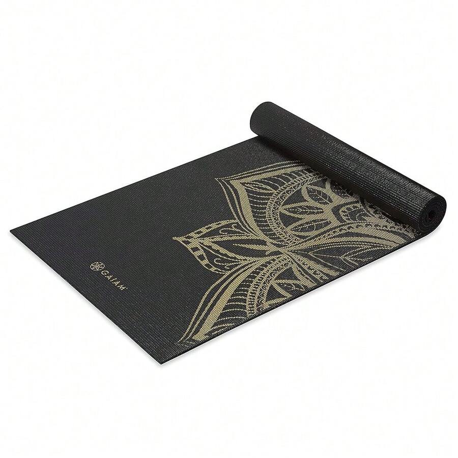Yoga Mat - Premium 6mm Print Extra Thick Non Slip Exercise & Fitness Mat For All Types Of Yoga, Pilates & Floor Workouts (68inchL X 24inchW X 6mm Thick) - Metallic - 查看 1