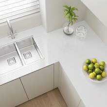 Papel tapiz autoadhesivo blanco brillante de 40 cm * 500 cm, papel adhesivo plástico, papel tapiz autoadhesivo extraíble, película de vinilo para cubrir encimeras, cocina, armarios, muebles - A - Ver 6