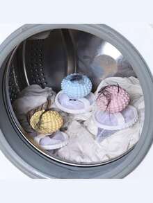 3 قطع/مجموعة كرات تنظيف آلة الغسيل القابلة لإعادة الاستخدام، تمنع التكتل، تجمع شعر الحيوانات الأليفة، تصفي الوبر (ألوان عشوائية) - متعدد الألوان - مشاهدة 2