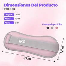 Polainas Para Tobillo, 2 Pcs Pesas Para Tobillos, Polainas para Muñecas, Pesas Para Muñecas y Tobillos Ajustables, Ankle Weights para Ara Ejercicio, Correrr, Caminar, Footing, Pilates - Negro - Ver 3