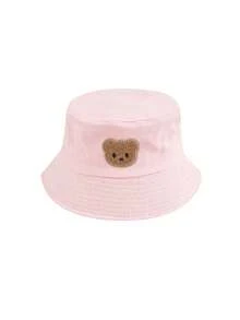 1pc Kids Cute Bear Pattern Breathable Bucket Hat, Adjustable Inner Band, Solid Color Fisherman Hat For Spring/Summer, Suitable For Casual, Outdoor, Travel, All Seasons - 1PC - View 12