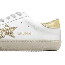 GONR Giày lười thể thao phong cách retro, cỡ lớn (lớn hơn 1/2 size), đế trong thoáng khí giúp tăng chiều cao 2cm, đế mỏng thoải mái, giày nhẹ unisex. Đế trong được làm từ chất liệu thoáng khí giúp giảm thiểu mùi hôi chân do mồ hôi gây ra. - sao kim trắng - Xem 4
