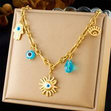 1 pieza Collar con colgante del ojo del diablo del amor para hombres - Aojo - Ver 1