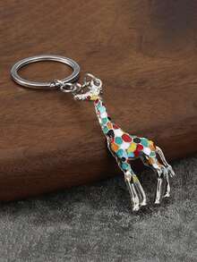 Women's Key Ring Key Chain, Creative Key Chain, Giraffe Design, Exquisite Key Chain, School Bag Pendant And Accessories, Unisex Style, Backpack Accessories, Car Key Pendant And Accessories, Christmas, Key Chain Accessories, African Travel Souvenirs - Multicolor - View 13