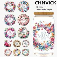 CHNVICK 12 miếng dán chuyển nhiệt UV DTF, kiểu XXX, thích hợp để dán lên cốc, laptop, bàn và ghế, tự trang trí, độ bám dính cao (Không bao gồm cốc thủy tinh) - Nhiều màu - Xem 8