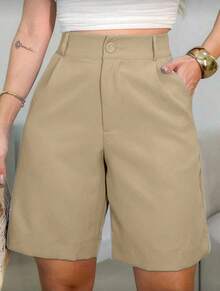 Tailored Bermuda Shorts Without Belt - Foreign Fashion - Multicolor - View 2