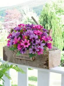 ArtiEleg 1/2/4 Bunches Artificial Gerbera Daisy Flowers, Realistic Purple And Pink Gerbera Daisies - High Quality Faux Flowers, Suitable For Apartment Decor, Rental Home Vases, Living Room Tabletop, Office And Outdoor Patio Spring Decoration - Purple - View 9