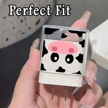 Funda protectora con diseño de vaca compatible con cargador Apple de 18-20W, resistente a arañazos y roturas - transparente - Ver 5