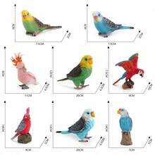 1pc Best-Selling Solid Static Bird Model, Cockatoo Parrot Ornament - Multicolor - View 3