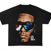 T-Shirt Casual Da Donna 2026 100% Cotone Con Stampa Digitale, Vestibilità Ampia, Comoda, Traspirante, S-5XL, Stile Street E Weekend Lounge, Maglietta Grafica Lil Uzi, Maglietta R - 返回 2 - 查看 7
