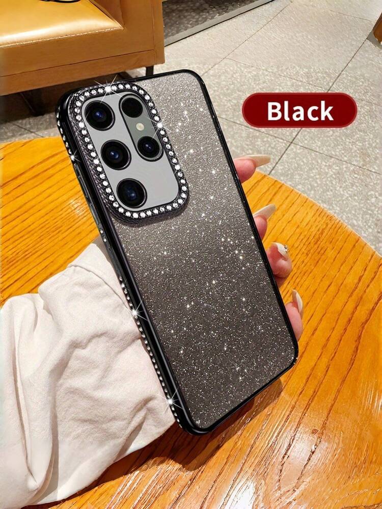 粉色奢华手机壳，镶嵌闪亮钻石，渐变设计，兼容 13/A14 4G/A14 5G/A15/A52/A52s 5G/A53 5G/A54 5G/A55 5G/S23/S23+/S23 Ultra/S23 FE/S24/S24 Plus/S24 Ultra - 粉色 - 查看 4