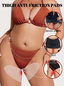 10/20pcs Thigh Chafing Guards - Women's Ultra-Thin Anti-Chafing Adhesive Strips, One-Time Use Breathable Inner Thigh Friction Protection Pads - Self-Adhesive, Invisible Design, Leg, Travel Essential Anti-Chafing Leg Patches, Suitable For Running Or Daily Wear - Multicolor - View 1