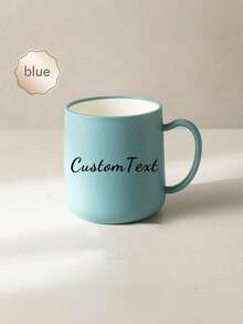 1个个性化咖啡杯，可定制姓名陶瓷杯，380毫升/12盎司塑料杯，个性化周年纪念礼物，送给家人、女性、男性的独特礼物，节日、情人节、斋月礼物，防霉，可重复使用，现代可爱设计 - 多色 - 查看 7