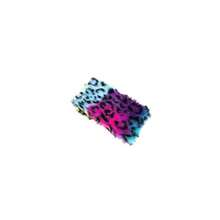 Women Fluffy Leopard Print Fluffy Wallet Bag Faux Fur Pl 11ush Tie Dye Rainbow Zipper Purse Coins Card Holder Organizer - Rainbow - 查看 3