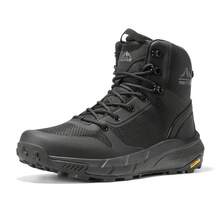 Men's 8-9 Inch Tactical Boots - Lightweight Military Combat Hiking & Motorcycle Work Boots With Side Zipper, All-Day Comfort - 黑色 - 查看 1