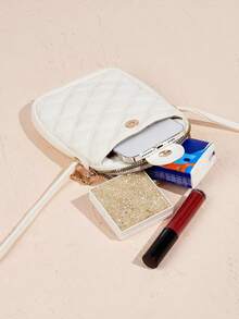 1个女童可爱绗缝刺绣手机包，可调节肩带斜挎包，单肩包，零钱包，化妆包，适合日常使用、聚会、音乐节，理想的礼物 - 彩色 - 查看 12