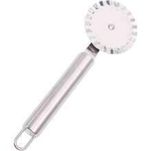 Pastry Ravioli Wheel Cutter, Stainless Steel Single Roller Pizza Slicer Wheel Cutters, Pastry Pasta Pie Crusts Cookies Crimper Cutter Dough Pizza Ravioli Wheel Tools Wavy Blade - Initial - View 1