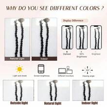 Kiểu tóc tết xoắn tự nhiên, phù hợp để đeo hàng ngày. - màu đen - Xem 6