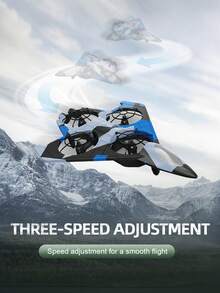 TOKQI 2026升级版E76滑翔战斗机，配备FPV视频传输遥控器，一键起飞/降落，多种速度模式可调，360°翻滚，无头模式，轻松完成各种特技动作，是馈赠佳品。 - 彩色 - 查看 6