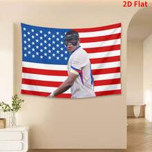 Mbappé Kylian USA Tapestry French Flag Banner - Reals Madrid Fans Merengues Liga Champions Soccer Durable Indoor Or Outdoor Football Soccer - pink 1pc - View 3