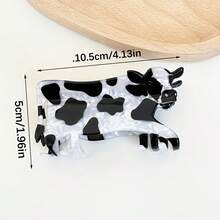 Cartoon Cow Claw Clip, Cute Animal Ponytail Clip, Acrylic Hair Claw, Creative Hairclip For Bun - Multicolor - View 2
