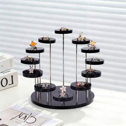 Giá đỡ trưng bày bằng acrylic trong suốt, kệ lưu trữ để trưng bày đồ trang trí, sơn móng tay, nước hoa, nến thơm, chất làm thơm không khí, hộp đựng đồ gia dụng cho bàn làm việc, văn phòng, bàn trang điểm, phòng ngủ, phòng tắm, nhà cửa, ký túc xá, trang trí phòng.