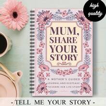 1本“妈妈，分享你的故事”螺旋笔记本 - 一位母亲引导的记忆记录本，用于分享她的生活和爱，柔美花卉设计，意义非凡的家庭纪念品，个人记事本和计划本 - A - 查看 7