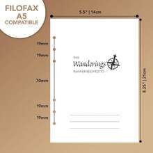 Wanderings 2026/27 Calendar Planner Inserts - Ivory Color - Thick Monthly Weekly Calendar Refill For A5 6-Ring Binder Planner Compatible With Filofax 8 1/4 X 5 5/8 (21cm X 14.2cm) To Jun 2027 - DatedCalendar2026 - View 6