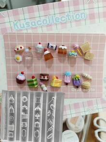 Cute Cartoon Nail Art Molds, Cake, Bread, Dessert, Cup Nail Art Molds, Food Toy Series - Clear - View 3