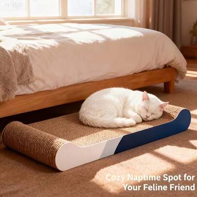 Extra Large Cat Scratching Board, Suitable For Small & Large Cats, Claw Sharpening, Interactive Play