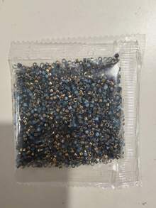 2.5 毫米 1,400 件/0.7 盎司 - 20 克渐变金色仿古法式珠子刺绣材料，用于 DIY 手链、项链 - 送给母亲、朋友的礼物 - 淺藍色 - 查看 6