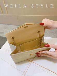 Túi cầm tay xếp ly lấp lánh màu vàng kim, túi phong bì thời trang nữ, phù hợp cho đám cưới, phù dâu, tiệc tùng, dịp trang trọng, hẹn hò, túi xách phối cùng ví, váy dạ hội cao cấp, dạ tiệc, lễ kỷ niệm, túi đeo vai vuông nhỏ. - Vàng - Xem 4